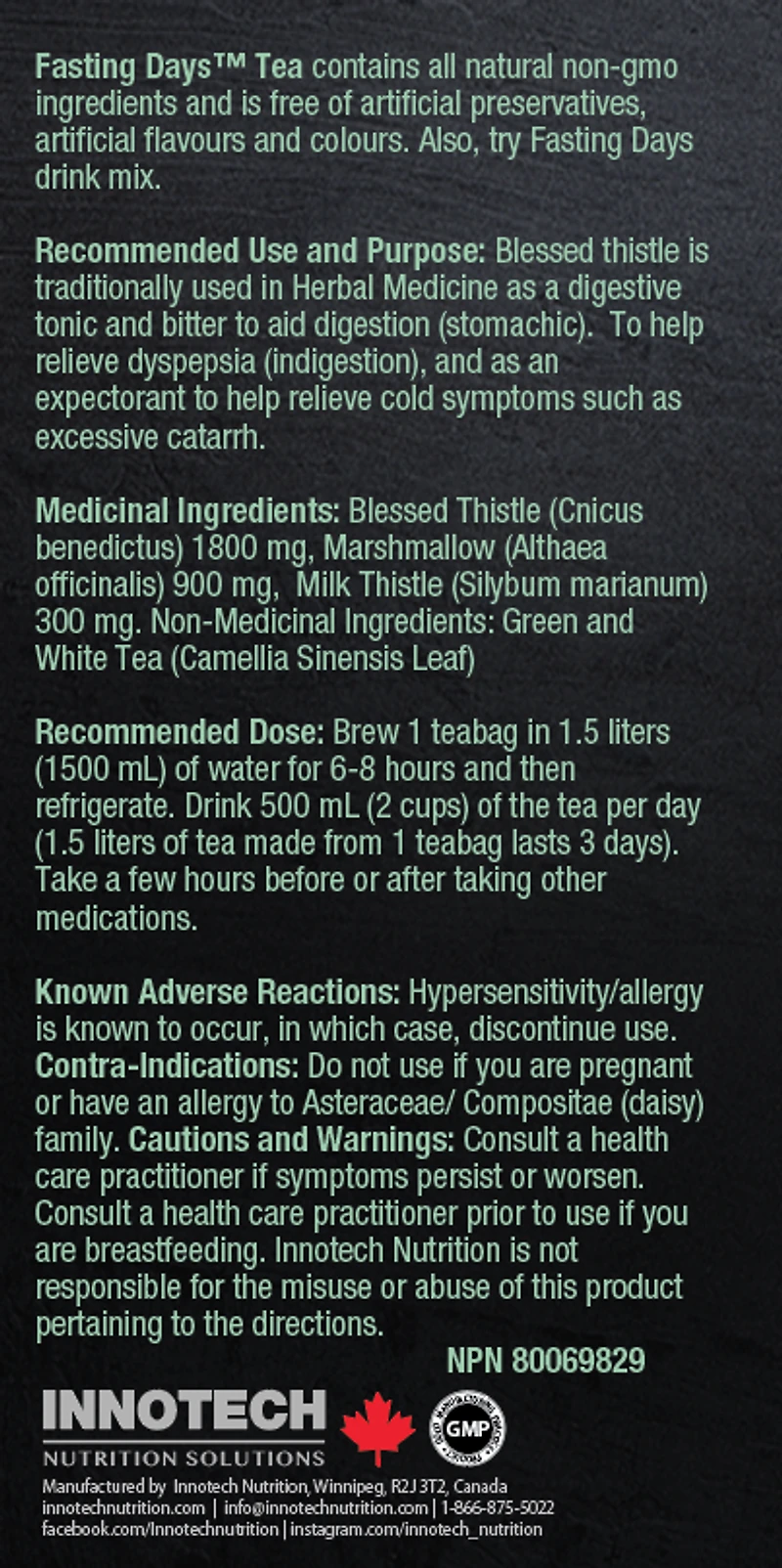 Fasting Days Tea - Herbal Tea