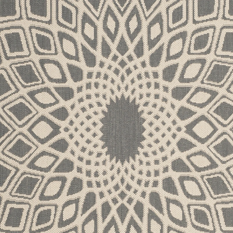 Safavieh Courtyard Collection Jacinth Geometric Indoor/Outdoor Round Area Rug