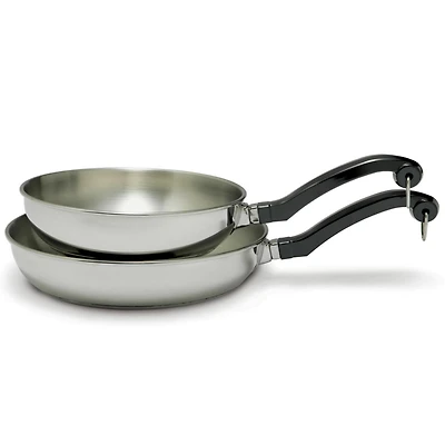 Farberware Classic Series 8" & 10" Twin-Pack Stainless Steel Skillets