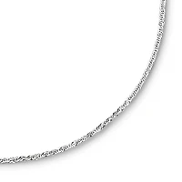 14K White Gold 18" Singapore Chain