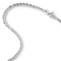 14K White Gold 18" Singapore Chain