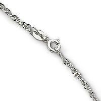 14K White Gold 18" Singapore Chain