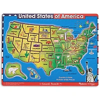Melissa & Doug Usa Map Sound Puzzle