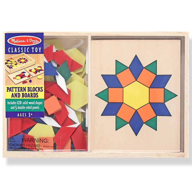 Melissa & Doug Pattern Blocks And Boards Building Blocks
