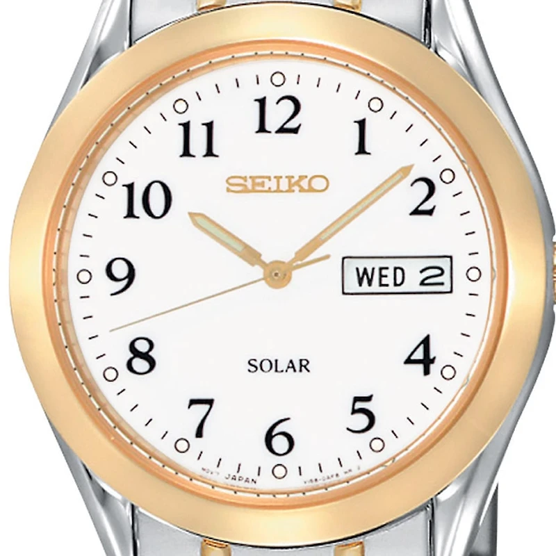 Seiko Mens Two Tone Stainless Steel Expansion Watch Sne062