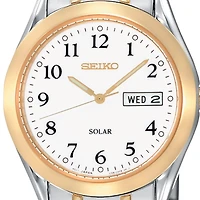 Seiko Mens Two Tone Stainless Steel Expansion Watch Sne062