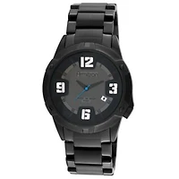 Armitron® Mens Black Stainless Steel Watch