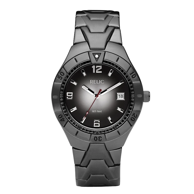 Relic® Mens Gunmetal Stainless Steel Watch ZR11811
