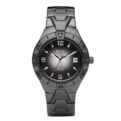 Relic® Mens Gunmetal Stainless Steel Watch ZR11811