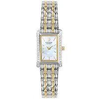 Citizen® Womens Two-Tone Watch EK1124-54D