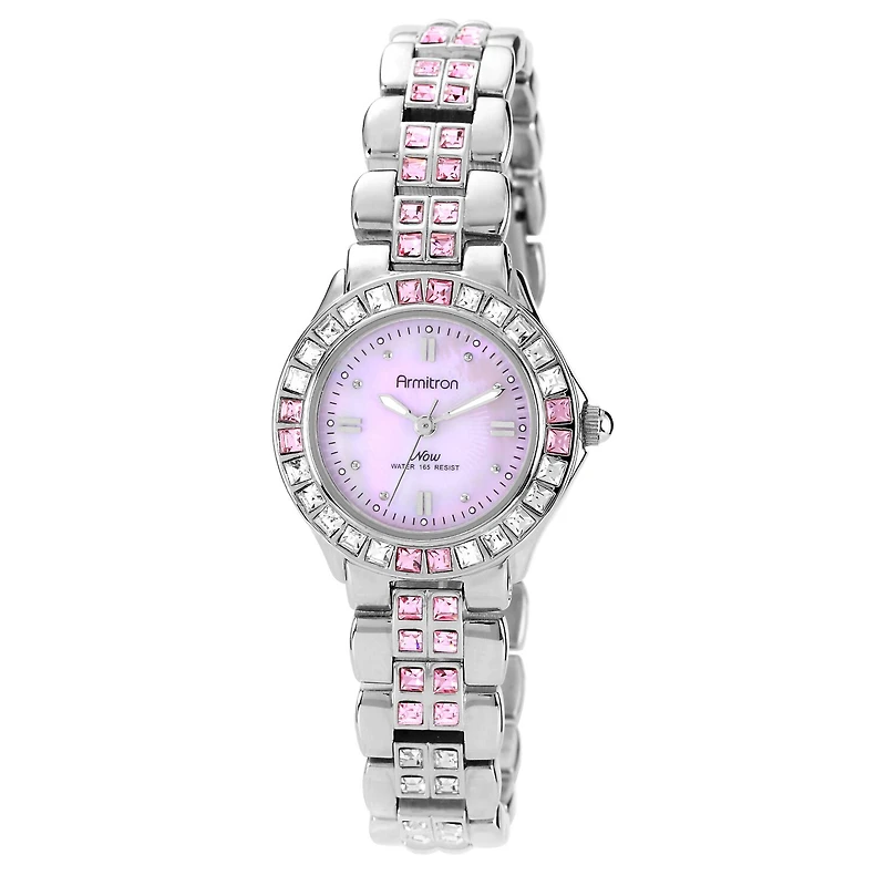 Armitron® Womens Silver-Tone Watch w/ Crystals