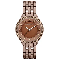 Liz Claiborne® Ladies Brown Watch with Crystals