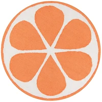 Novogratz Cucina Orange Hooked Indoor Round Accent Rug
