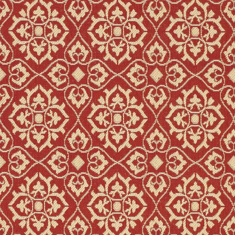 Safavieh Courtyard Collection Spots Oriental Indoor/Outdoor Square Area Rug