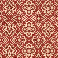 Safavieh Courtyard Collection Spots Oriental Indoor/Outdoor Square Area Rug