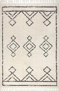 nuLoom Mackie Moroccan Diamond Tassel Area Rug