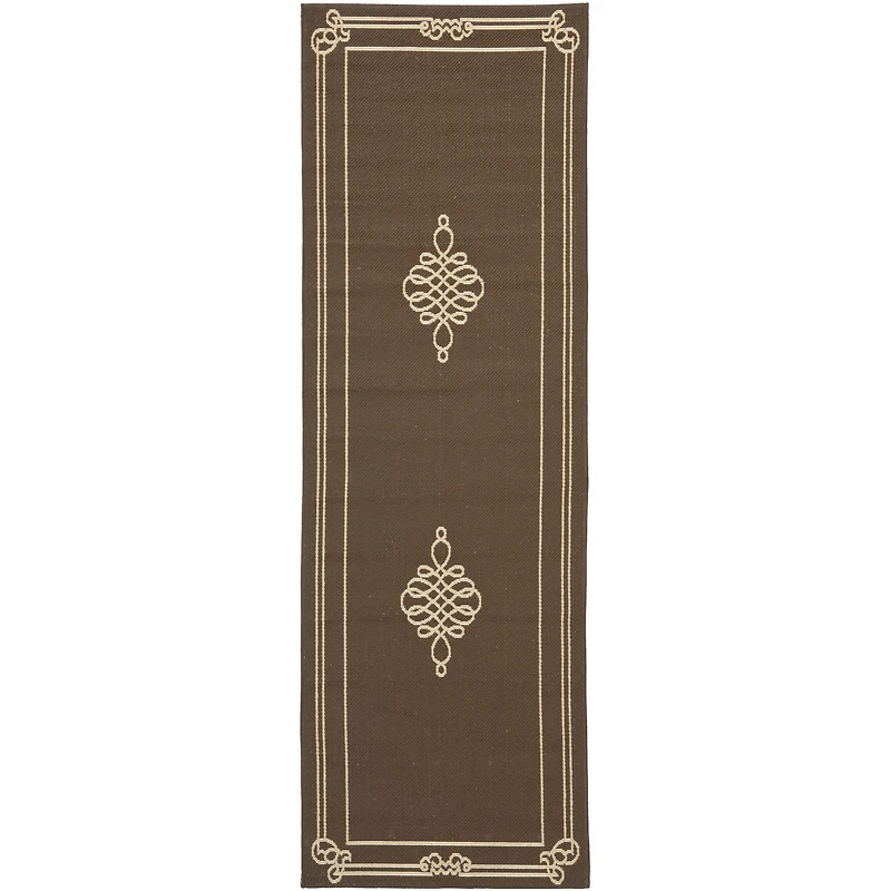 Safavieh Courtyard Collection Keane Oriental Indoor/Outdoor Runner Rug