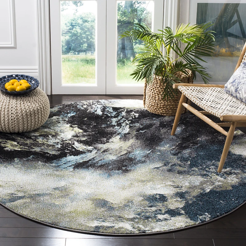 Safavieh Glacier Collection Jessika Abstract Round Area Rug