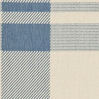Safavieh Courtyard Collection Cori Plaid Indoor/Outdoor Round Area Rug