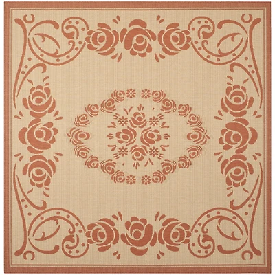 Safavieh Courtyard Collection Kalya Floral Indoor/Outdoor Square Area Rug