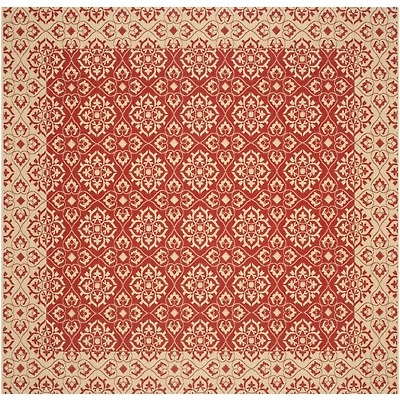 Safavieh Courtyard Collection Spots Oriental Indoor/Outdoor Square Area Rug