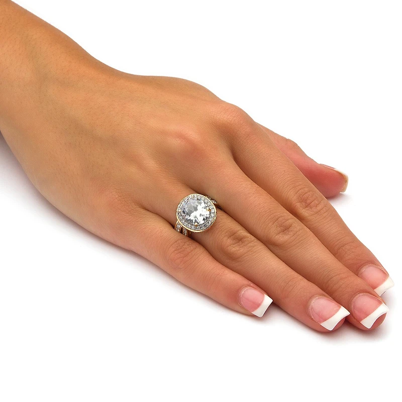 DiamonArt® Womens / CT. T.W. White Cubic Zirconia 18K Gold Over Silver Bridal Set