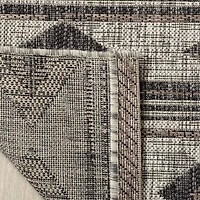 Safavieh Courtyard Collection Luana Geometric Indoor/Outdoor Area Rug