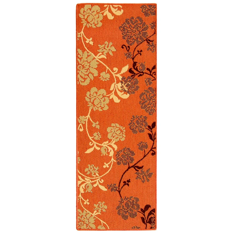 Safavieh Courtyard Collection Cole Floral Indoor/Outdoor Runner Rug