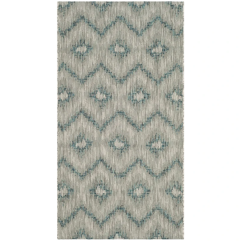 Safavieh Courtyard Collection Lexine Chevron Indoor/Outdoor Area Rug