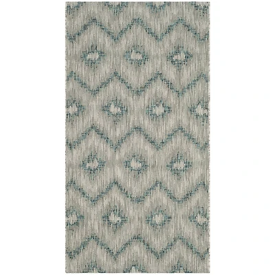 Safavieh Courtyard Collection Lexine Chevron Indoor/Outdoor Area Rug