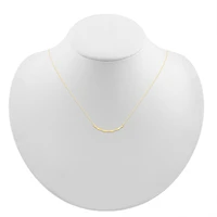 Womens 10K Gold Curved 18 Inch Pendant Necklace