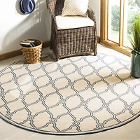 Safavieh Linden Collection Mark Geometric Round Area Rug