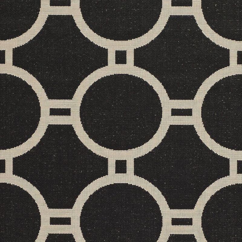 Safavieh Courtyard Collection Shag Geometric Indoor/Outdoor Runner Rug