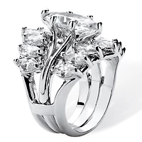 Womens 6 CT. T.W. Cubic Zirconia Pure Silver Over Brass Bridal Set