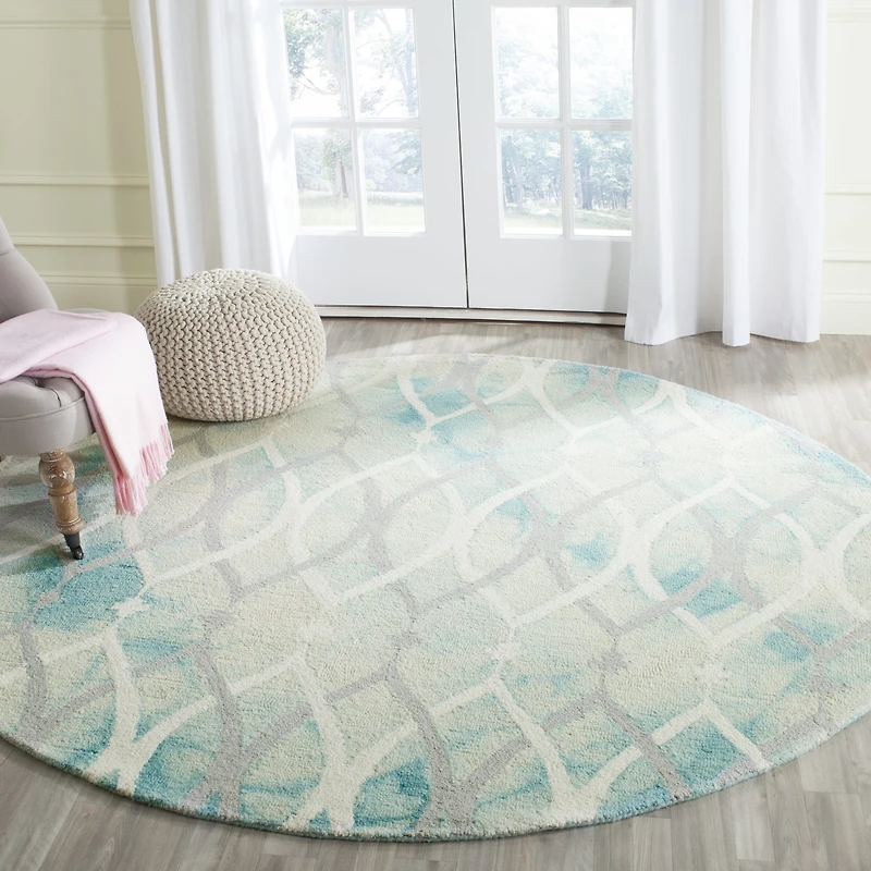 Safavieh Dip Dye Collection Harlan Geometric RoundArea Rug