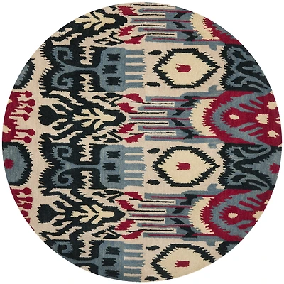 Safavieh Ikat Collection Eirann Geometric Round Area Rug