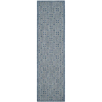 Safavieh Courtyard Collection Adelaide Geometric Indoor/Outdoor Runner Rug