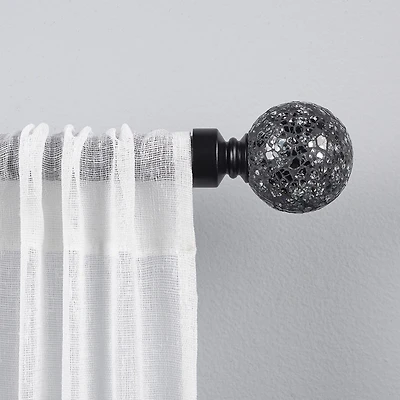 Exclusive Home Curtains Black Pearl Mosaic 1 Adjustable Curtain Rod