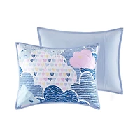 Intelligent Design Bliss 6 Piece 100% Cotton Reversible Daybed Set with Decorative Pillow