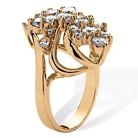 Womens 3 1/2 CT. T.W Cubic Zirconia 14K Gold Over Brass Cocktail Ring