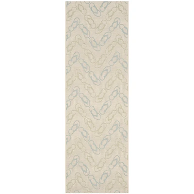 Safavieh Courtyard Collection Andreas Geometric Indoor/Outdoor Runner Rug