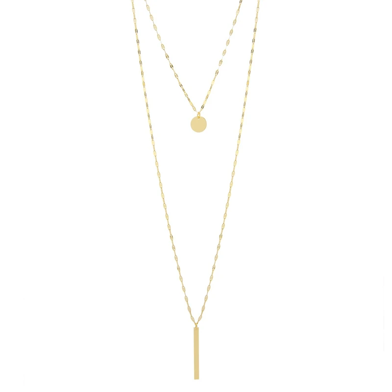 Silver Treasures Womens 14K Gold Over Silver 36 Inch Strand Necklace