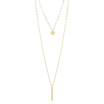Silver Treasures Womens 14K Gold Over Silver 36 Inch Strand Necklace
