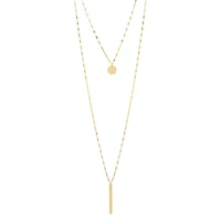 Silver Treasures Womens 14K Gold Over Silver 36 Inch Strand Necklace