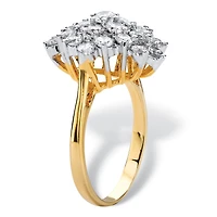 Womens / CT. T.W. Cubic Zirconia 14K Gold Over Brass Cocktail Ring