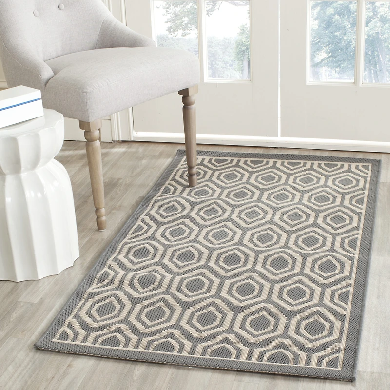 Safavieh Courtyard Collection Carmella Geometric Indoor/Outdoor Area Rug