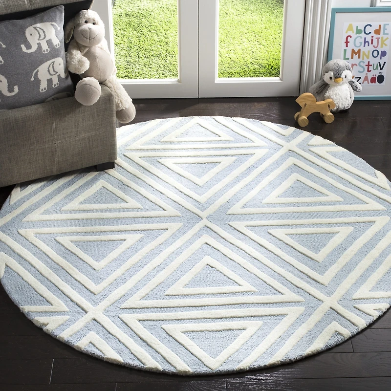 Safavieh Kids Collection Elijah Geometric Round Area Rug