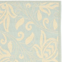 Safavieh Courtyard Collection Tarek Floral Indoor/Outdoor Runner Rug