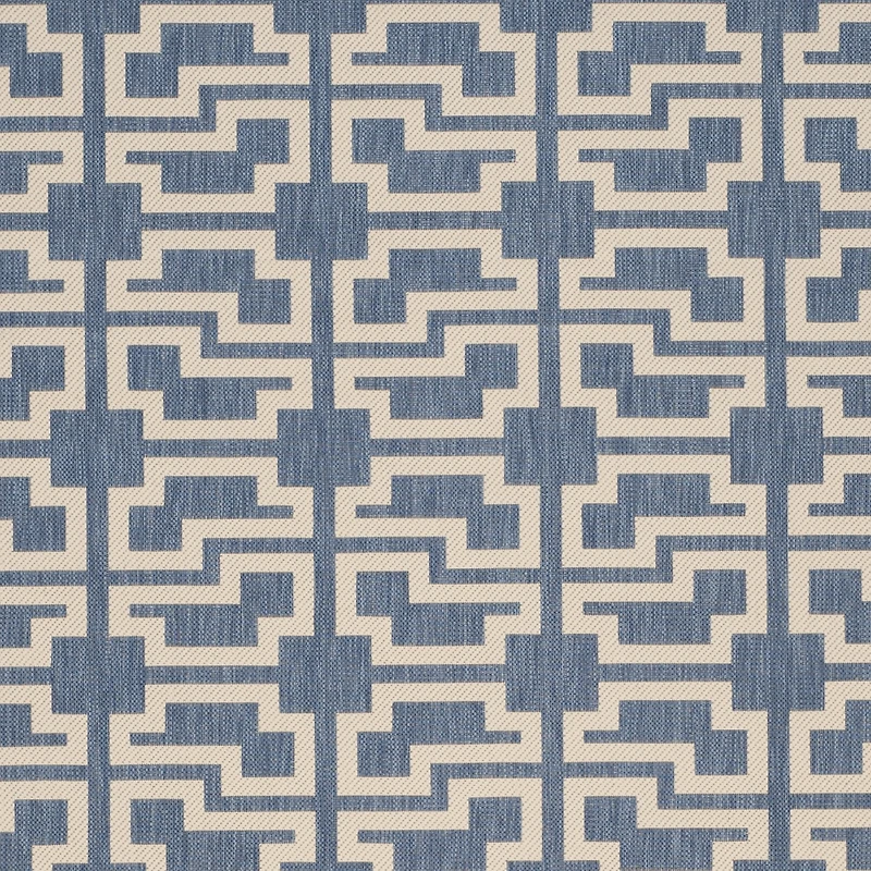 Safavieh Courtyard Collection Eddie Geometric Indoor/Outdoor Square Area Rug