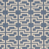 Safavieh Courtyard Collection Eddie Geometric Indoor/Outdoor Square Area Rug